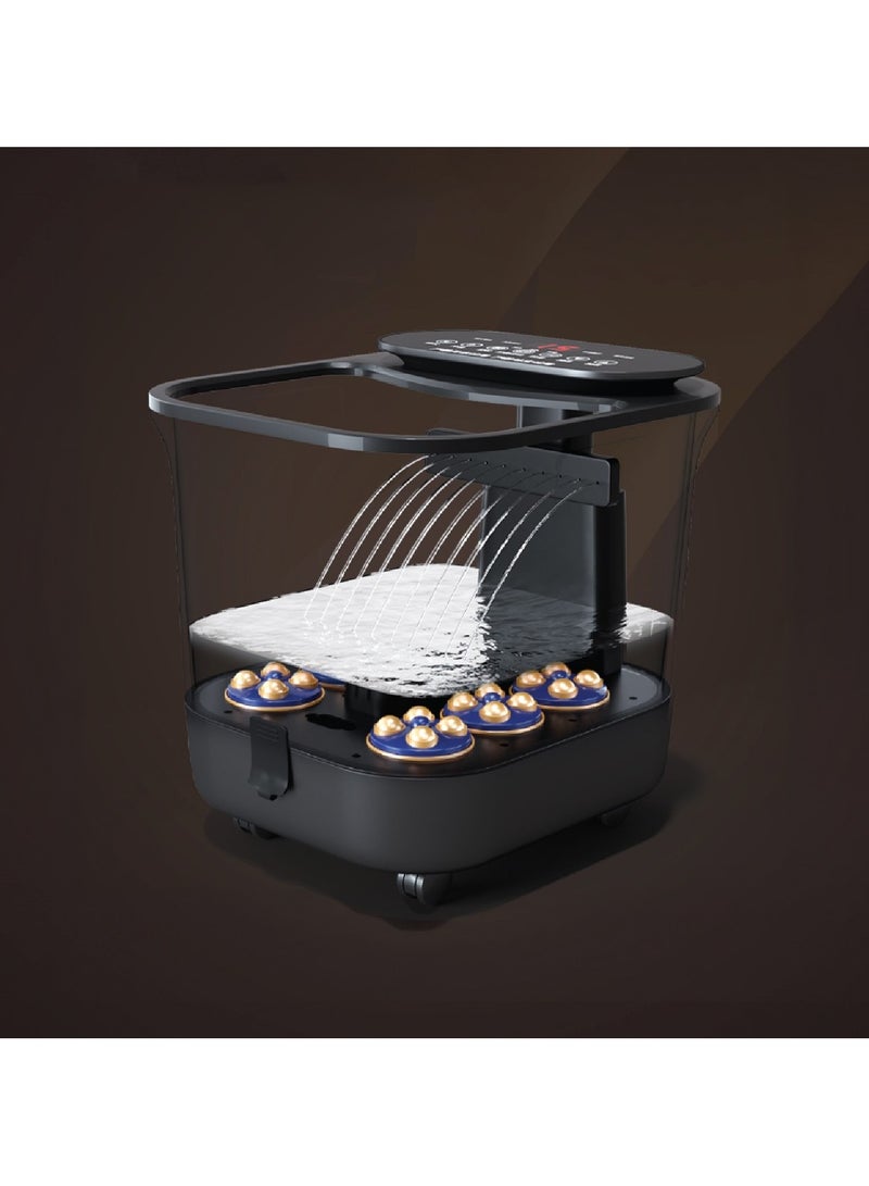 GREEN LION Foot Bath Massager / 4 Level Models / Digital Display / 13L Water Capacity / UK Plug / Touch Control / 500W Rated Power / Bump Massage / Spring Surfing / Foot Roller Massage - Black  - Image 3