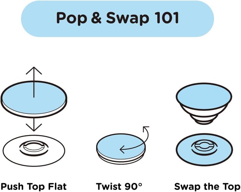 POPSOCKETS : Popgrip With Swappable Top For Phones & Tablets - Black - Image 4