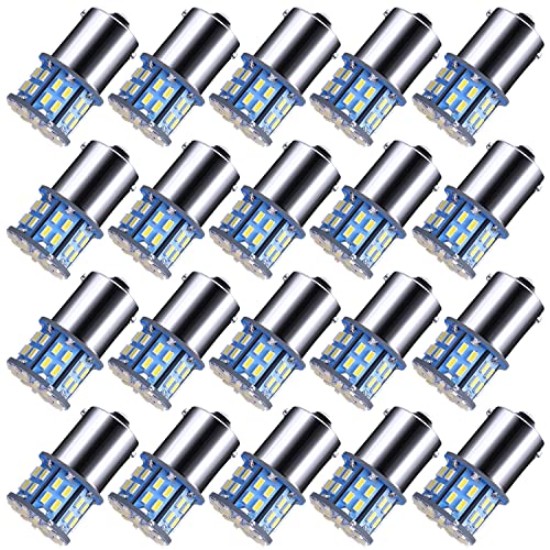 ACOHUIKE 1156 1141 1003 7506 BA15S LED Bulbs Super Bright 3014 50-SMD LED Replacement for 12 Volt RV Camper Trailer Boat Trunk Interior Lights (Cool White, 20) - Image 1
