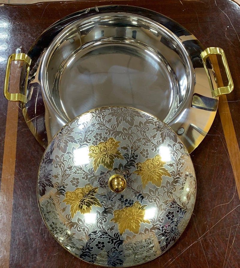Jazz Round Serving Tray With Lid 40×40cm - Image 1