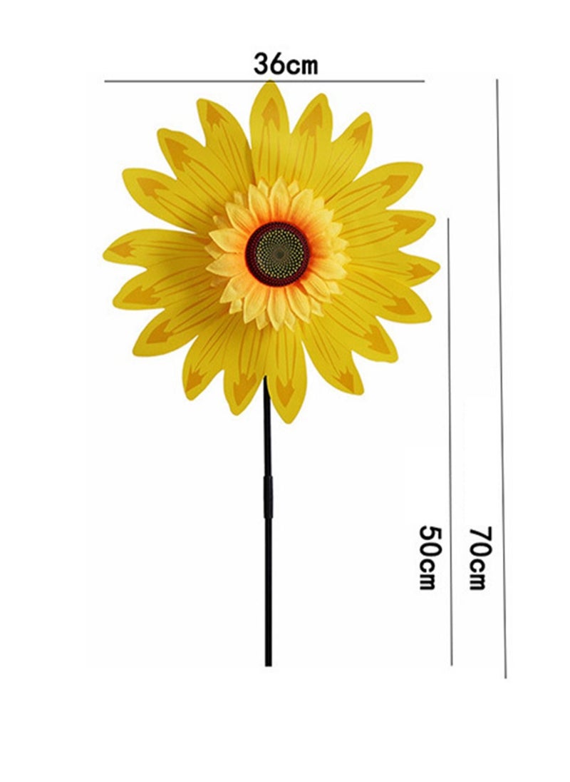 SYOSI - SYOSI Sunflower Lawn Pinwheels Wind Spinners Garden Party Pinwheel Wind Spinner for Patio Lawn Garden Yard Outdoor Lawn Ornaments Wind Spinner Yard Art Pathway Patio Ornaments 6 PCS - Image 1