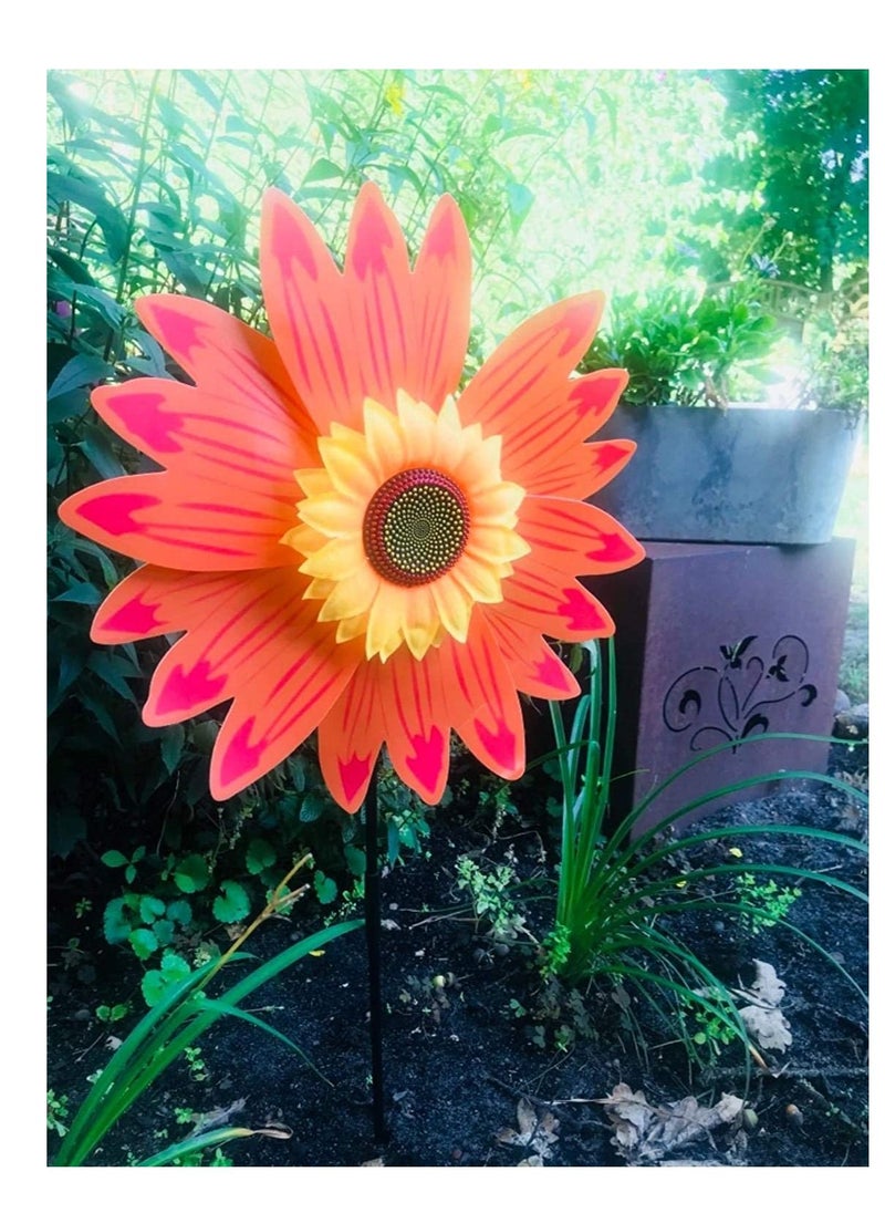 SYOSI - SYOSI Sunflower Lawn Pinwheels Wind Spinners Garden Party Pinwheel Wind Spinner for Patio Lawn Garden Yard Outdoor Lawn Ornaments Wind Spinner Yard Art Pathway Patio Ornaments 6 PCS - Image 1