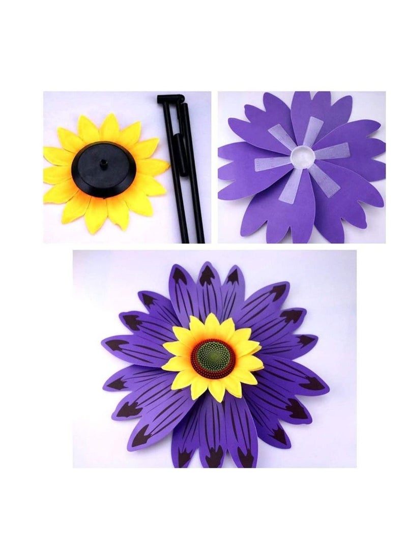 SYOSI - SYOSI Sunflower Lawn Pinwheels Wind Spinners Garden Party Pinwheel Wind Spinner for Patio Lawn Garden Yard Outdoor Lawn Ornaments Wind Spinner Yard Art Pathway Patio Ornaments 6 PCS - Image 1
