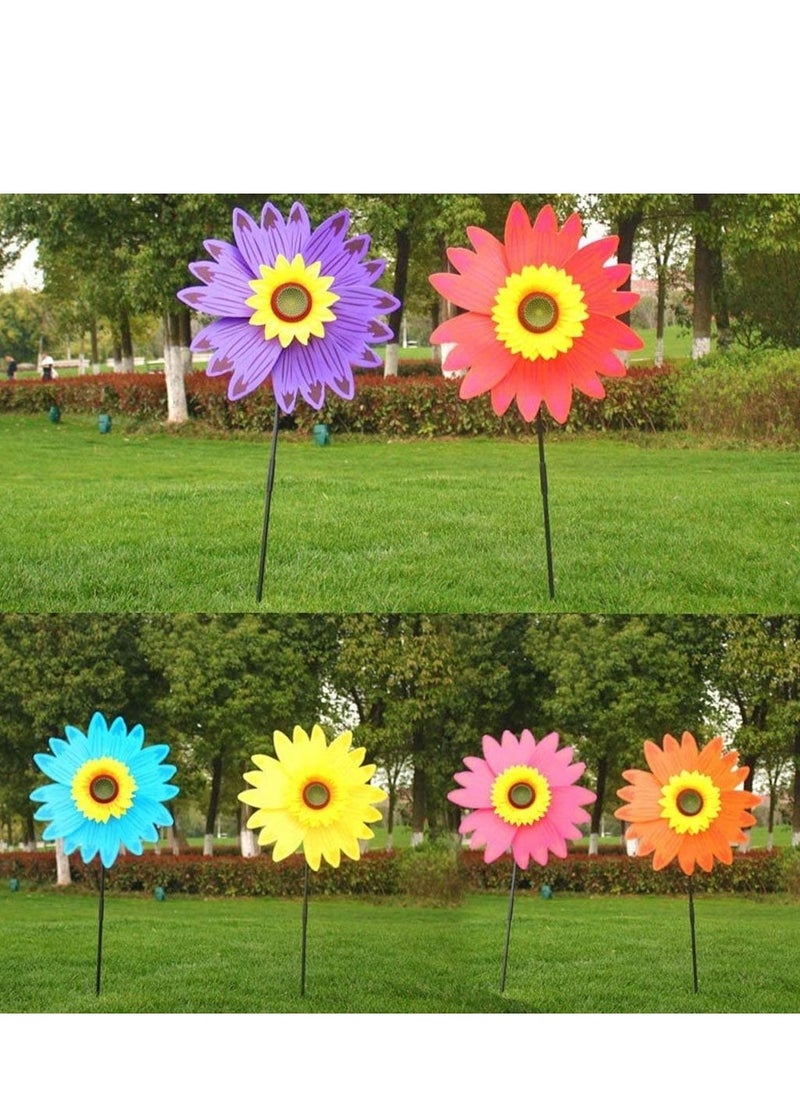 SYOSI - SYOSI Sunflower Lawn Pinwheels Wind Spinners Garden Party Pinwheel Wind Spinner for Patio Lawn Garden Yard Outdoor Lawn Ornaments Wind Spinner Yard Art Pathway Patio Ornaments 6 PCS - Image 1