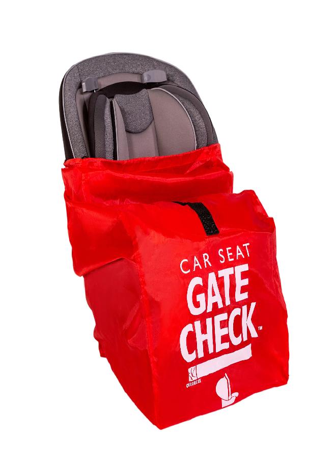 J.L. Childress J.L. Childress Gate Check Bag for Car Seats - Car Seat Travel Bag - Fits All Car Seats, Infant carriers & Booster Seats - Car Seat Bag for Air Travel - Red  - Image 1