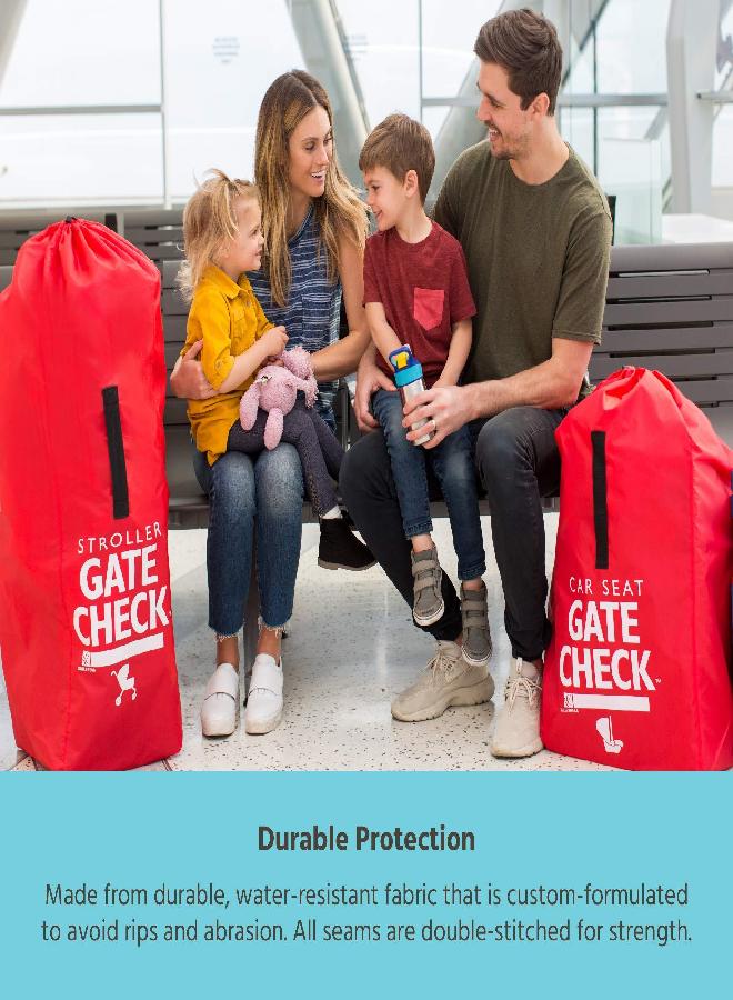 J.L. Childress J.L. Childress Gate Check Bag for Car Seats - Car Seat Travel Bag - Fits All Car Seats, Infant carriers & Booster Seats - Car Seat Bag for Air Travel - Red  - Image 4