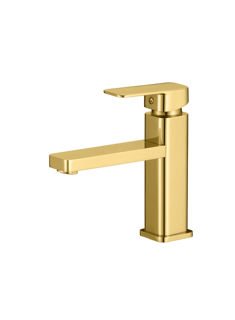 خلاط مياه روما ذهبي لامع تصميم فاخر صنبور مغسلة للمطبخ أو الحمام أنيق وعصري