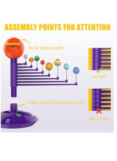 Y&D Solar System for Kids 3 4 5 Year Old Boy and Girl Birthday Gift, Planets Space Toys 3-5 Model Kit with Projector  - Image 2