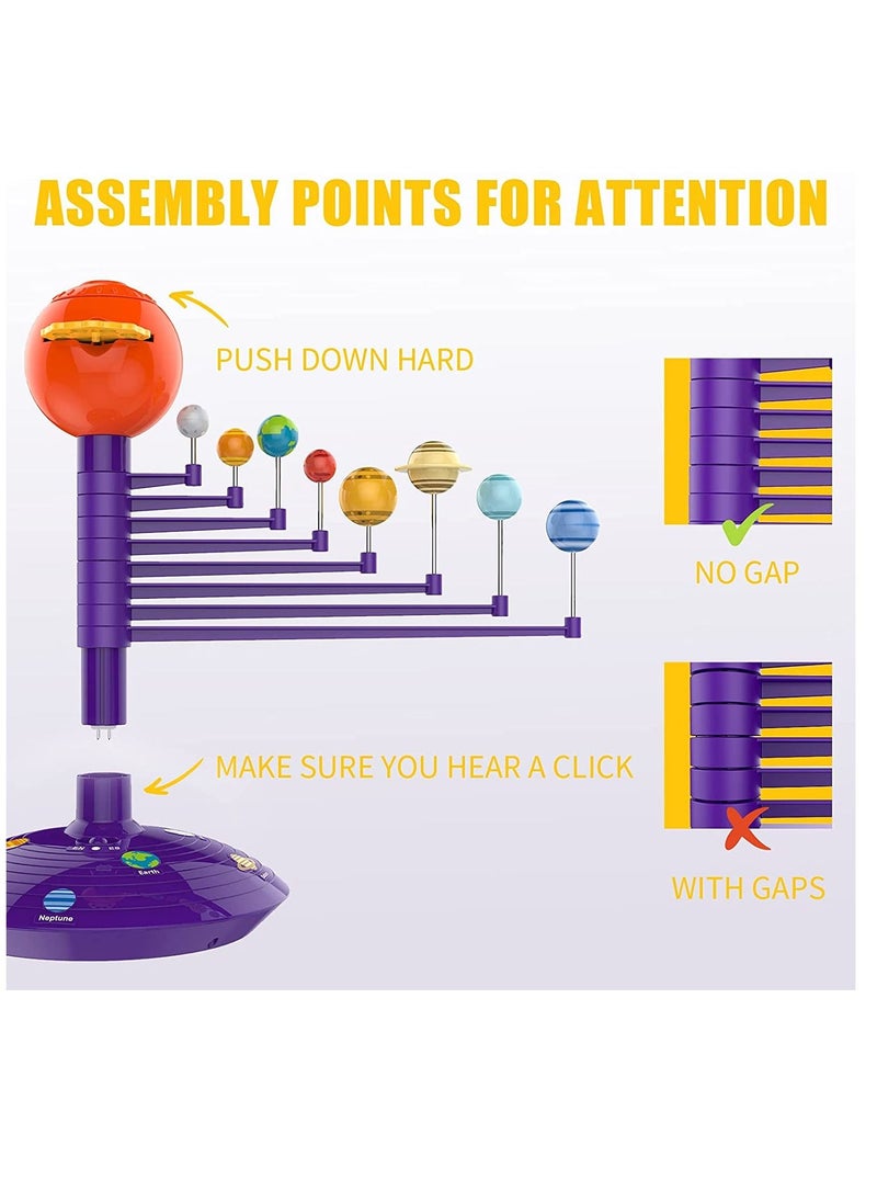 Y&D Solar System for Kids 3 4 5 Year Old Boy and Girl Birthday Gift, Planets Space Toys 3-5 Model Kit with Projector  - Image 2