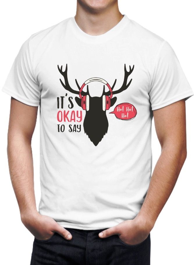 Mens Soft T shirt Printed Deer design  - Image 2