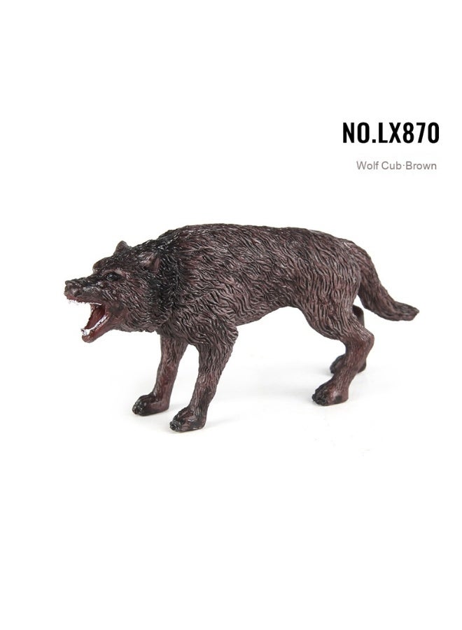 NIBEMINENT Children's Cognitive Development Educational Simulation Wild Animal Models - Wolf, She-Wolf, and Wolf Pup Toys