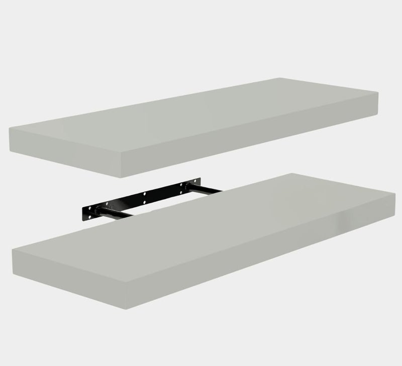 FEELINGS Wall Shelf, Floating Rectangular, 40cm (GREY) - Image 1