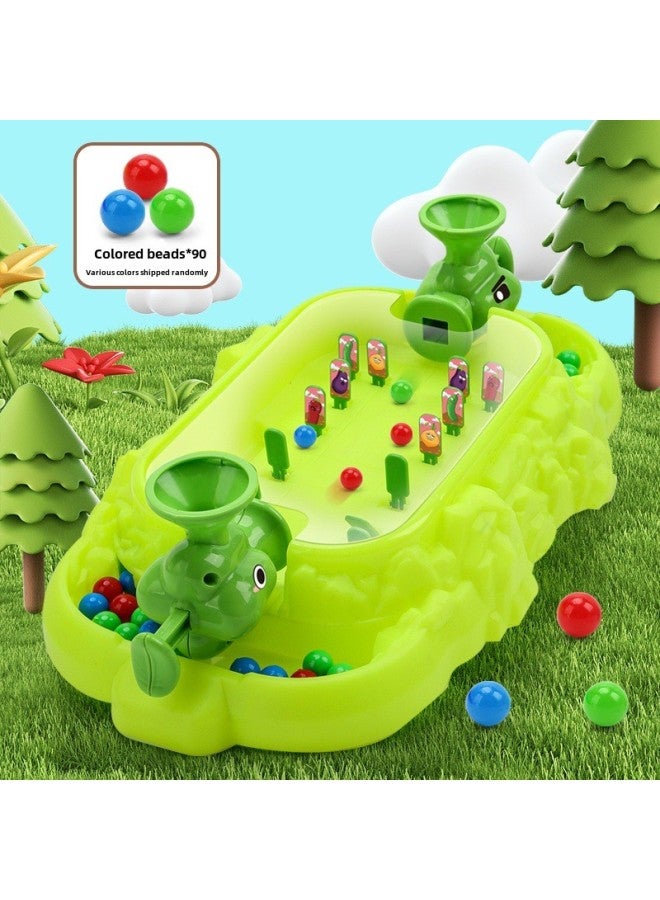 Plant War Pachinko Machine Shooting Desktop Game Machine Parent-Child Interaction Toy Gift-Colour: Plants Vs. Pinball Machine + 90 Pearls  - Image 1