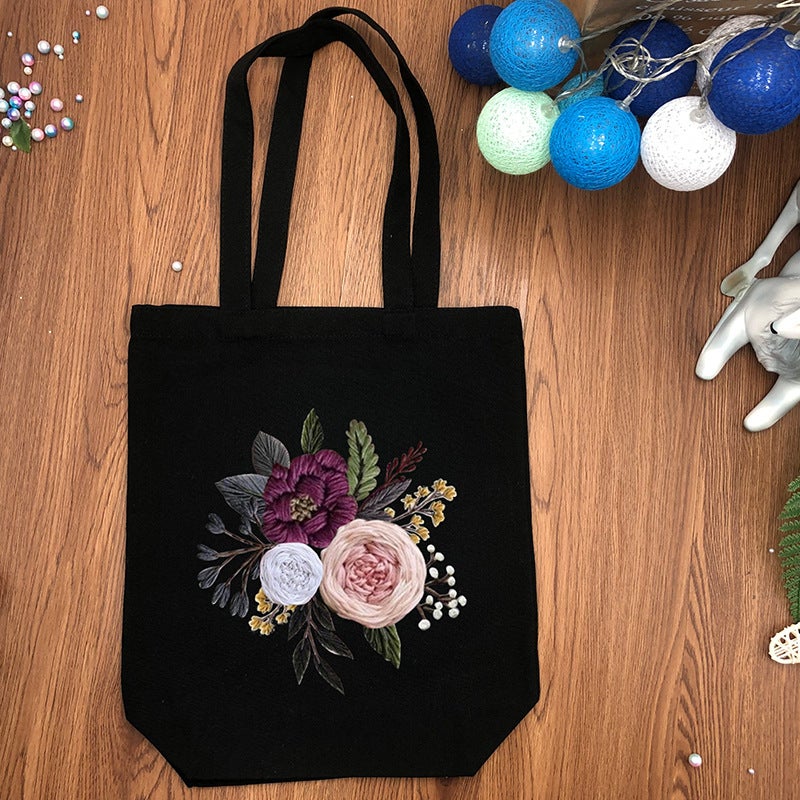 Original-Embroidery Canvas Bag Diy Material Bag Student Cloth Bag Shoulder Manual Beginner Material Bag Kit Su Embroidery - Image 4