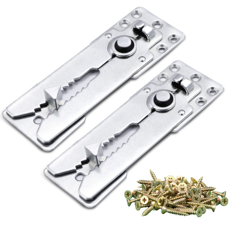 JLXMAXLJ 2 Pack Sectional Couch Connectors Metal Couch Clips Sofa Connector Interlocking Furniture Connector with 24 Screws