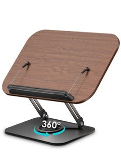 Book Stand For Reading,Book Holder, Height&Angle Adjustable, 360° Rotating Base, Foldable And Portable, Lightweight For Office, Kitchen, School Textbook, Recipe, Magazine,Kindle,Tablet Dw