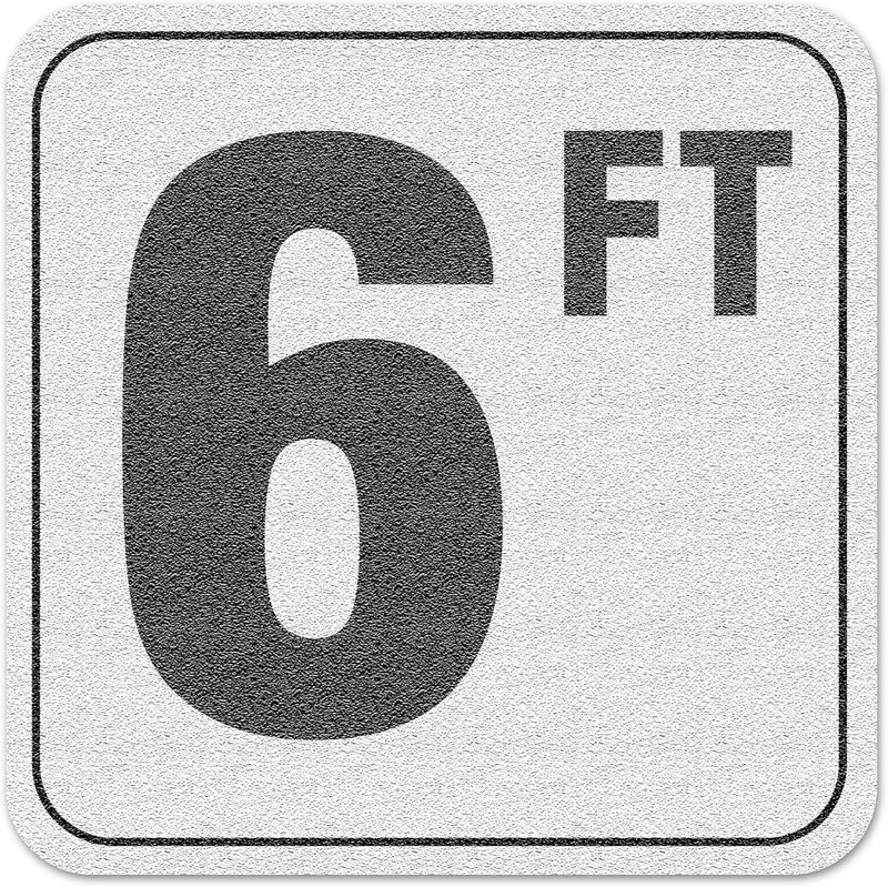 Aquatic Custom Tile , 6FT Pool Depth Markers, 6x6 Inches Vinyl Pool Stickers, Swimming Pool Number Markers, Pool Safety Signage, Adhesive Pool Depth Markers Stickers for Decks, MADE IN USA - (1 Pack) - Image 1