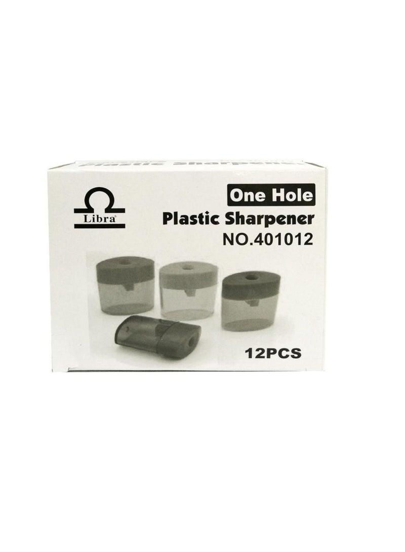 Libra One Hole Plastic Sharpener (PACK OF 12) - Image 1
