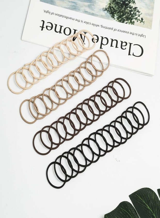 Joyeah 200 Pieces No Crease Elastic Hair Ties,2.5 cm in Diameter Small Hair Elastics,Baby hair Ponytail Holders for Women,Girls and Kids(2 mm x 2.5 cm, Brown) - Image 4