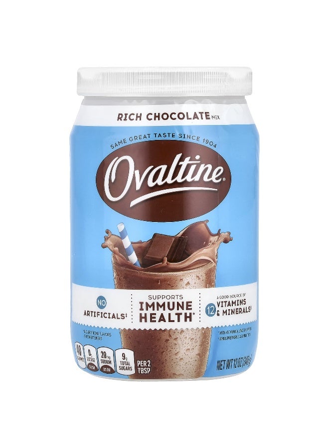 Ovaltine أوفالتين، مزيج الشوكولاتة الغني، 12 أونصة (340 جرام) - Image 1