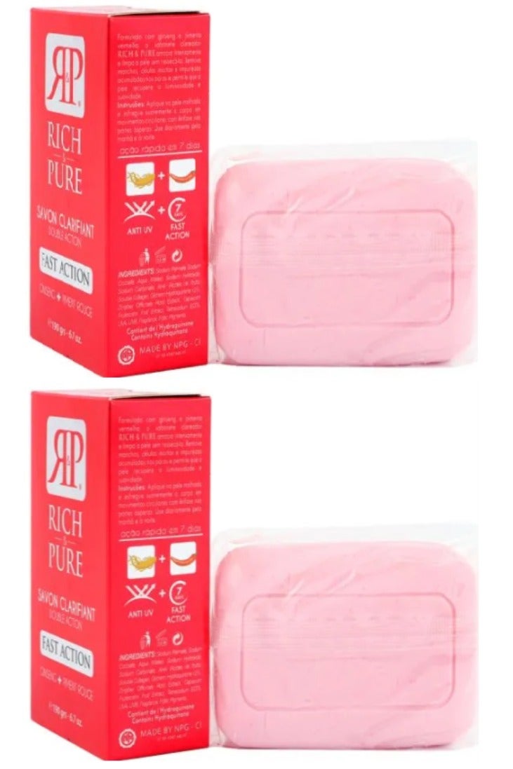 ريتش آند بيور قطعتان من صابون التنظيف المزدوج الفعال سريع المفعول 2×190 جم - Image 1