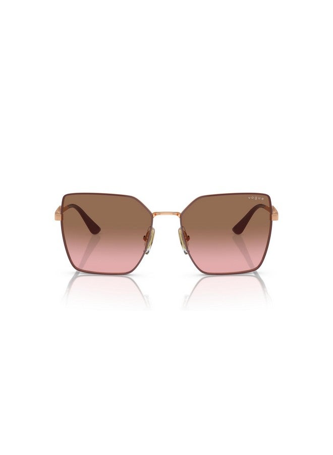 Vogue Eyewear Women'S Vo4284S Square Sunglasses, Top Bordeaux/Rose Gold/Pink Gradient Brown, 56 Mm - Image 1