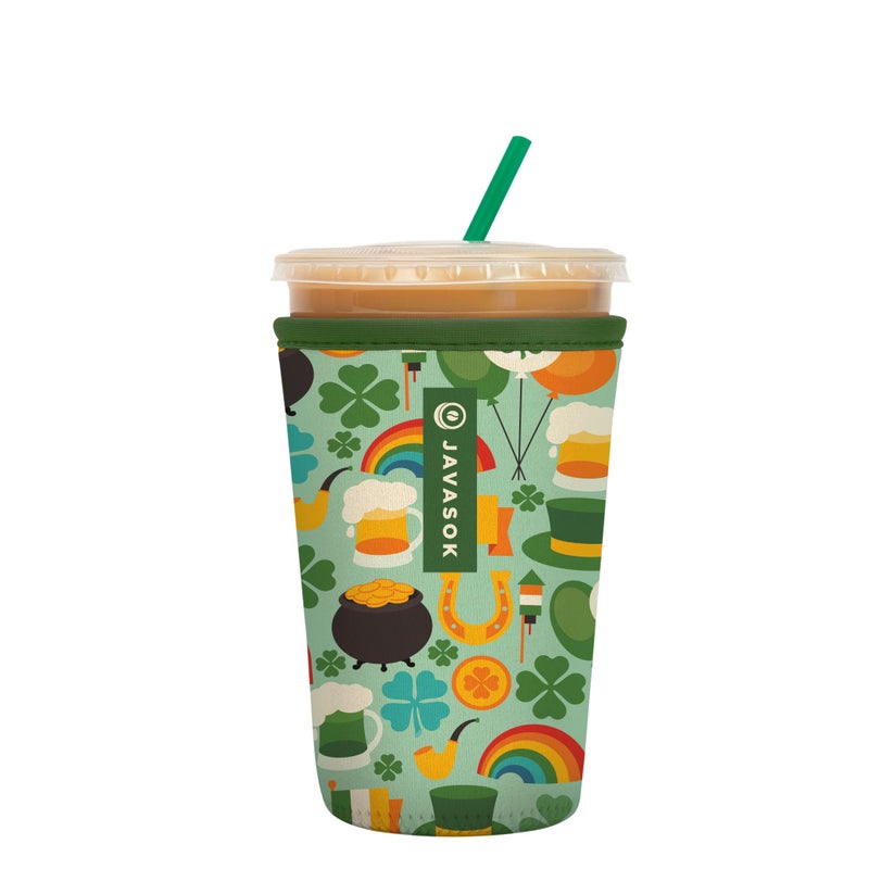 Sok It Java Sok Iced Coffee & Cold Soda Insulated Neoprene Cup Sleeve (Irish Charm  Medium: 22-28oz) - Image 1