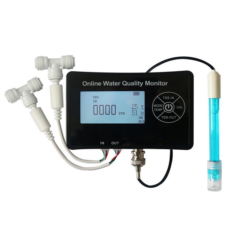 5 in 1 PH Meter for Water One Click Calibration Digital Water Quality Tester EC/TDS/PH/Temperature/Humidity Meter with 1pcs PH and 2pcs TDS Sensor Storage Box for Drinking Water Pool Aquarium - Image 1