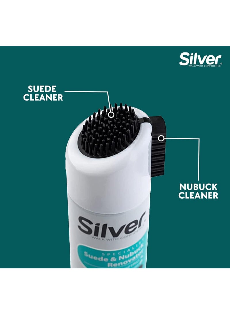 Silver Suede Color Restorer - Restores, Dyes & Coloring for Faded Suede Sneakers, Shoes, Boots, Jackets, Purses & More - 8.5oz, Black - Image 2