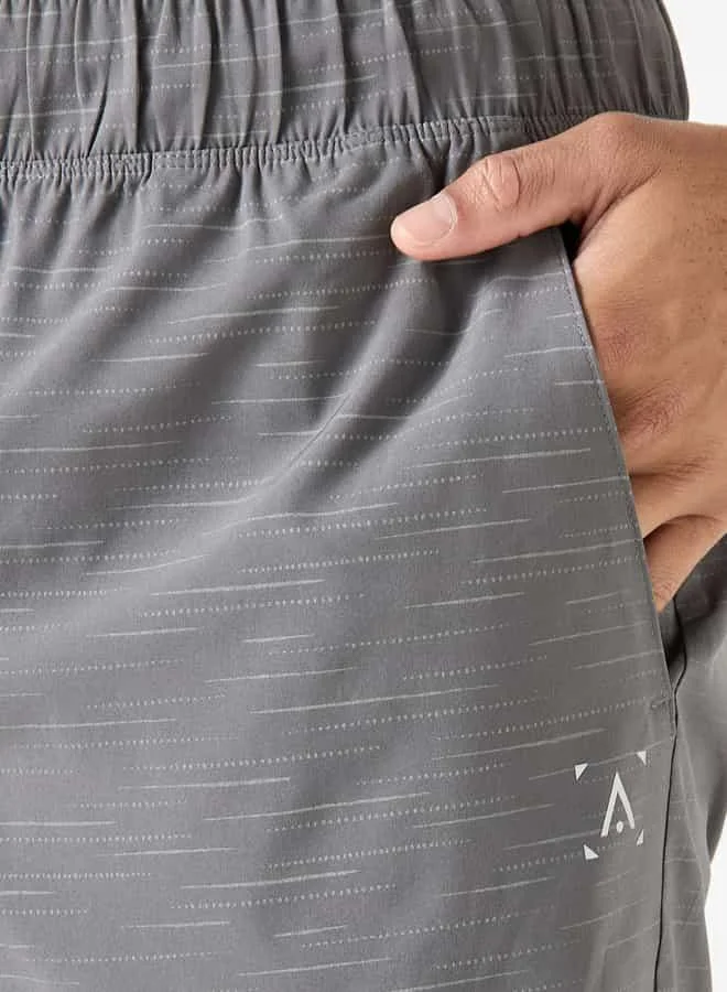 ادوت من سبلاش Textured Shorts with Elasticated Waistband and Pockets