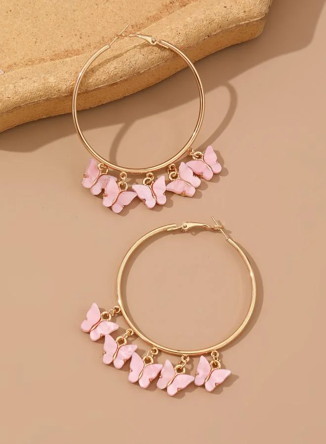 Take Two  Butterfly Hoop Earrings for Women | Best Price UAE