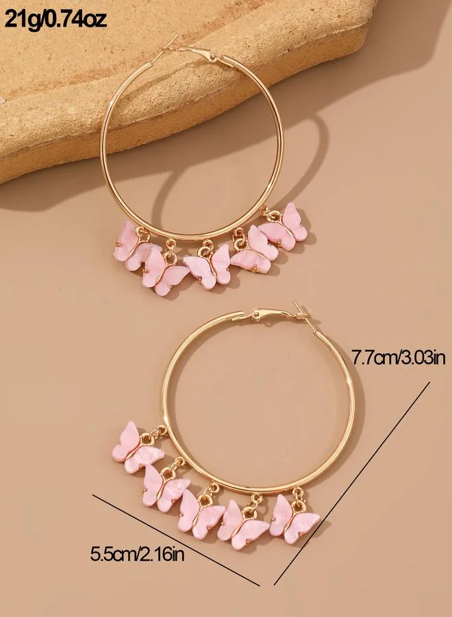 Take Two  Butterfly Hoop Earrings for Women | Best Price UAE