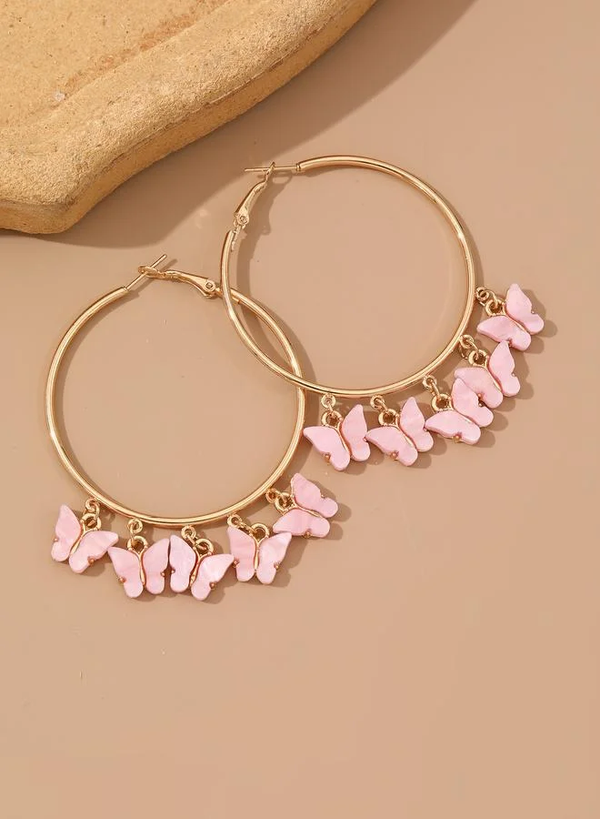 Take Two  Butterfly Hoop Earrings for Women | Best Price UAE