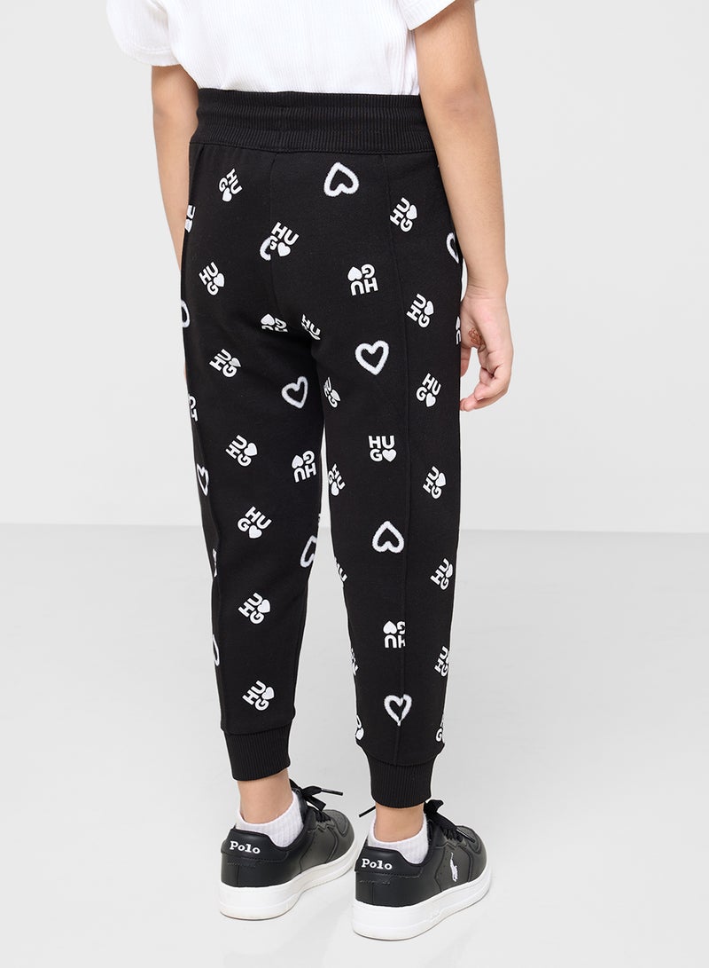 HUGO Kids Logo Aop Sweatpants  - Image 2