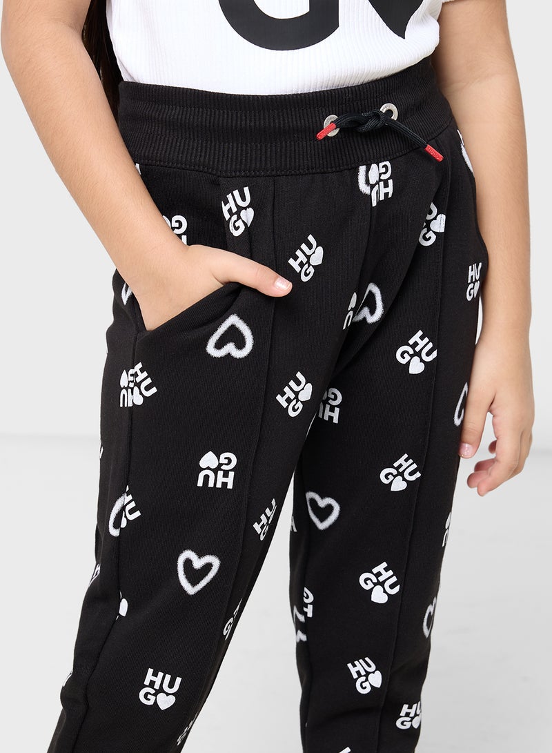 HUGO Kids Logo Aop Sweatpants  - Image 3