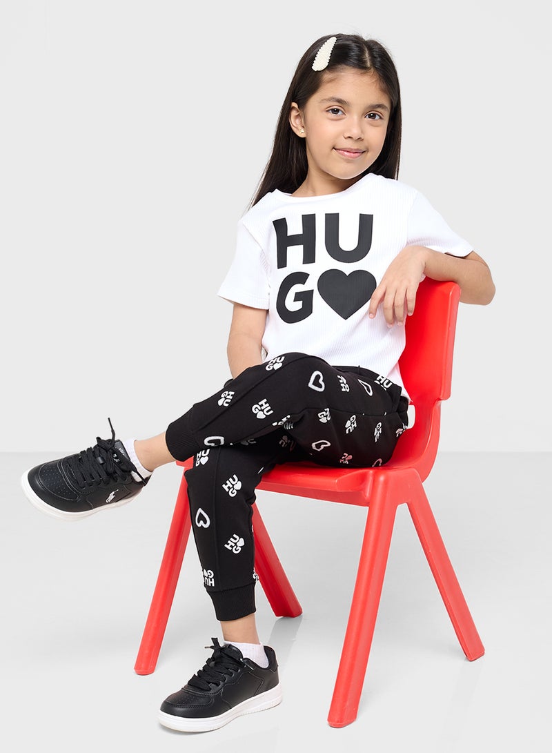 HUGO Kids Logo Aop Sweatpants  - Image 4