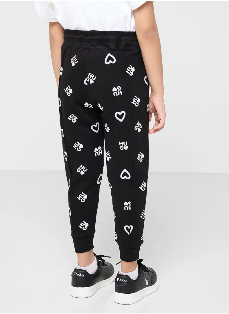 HUGO Kids Logo Aop Sweatpants