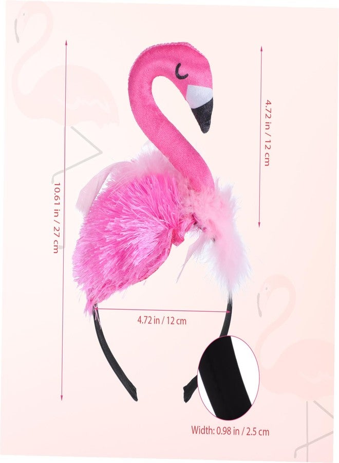 HEALEEP Flamingo Headband for Kids, Pink Flamingo Costume Headpiece, Crazy Hat Party Headwear for Birthday, Cosplay and Photos - Image 2