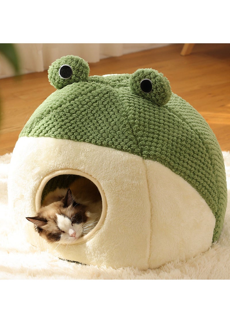 Cat Beds for Indoor Cats - Small Dog Bed with Anti-Slip Bottom, Frog-Shaped Cat/Small Dog Cave with Hanging Toy, Puppy Bed with Removable Cotton Pad, Super Soft Calming Pet Sofa Bed - pzsku/Z634EF4A76D8D1857C7B4Z/45/_/1709086657/9c799d38-fc06-416e-9d3d-3c61bc67097a