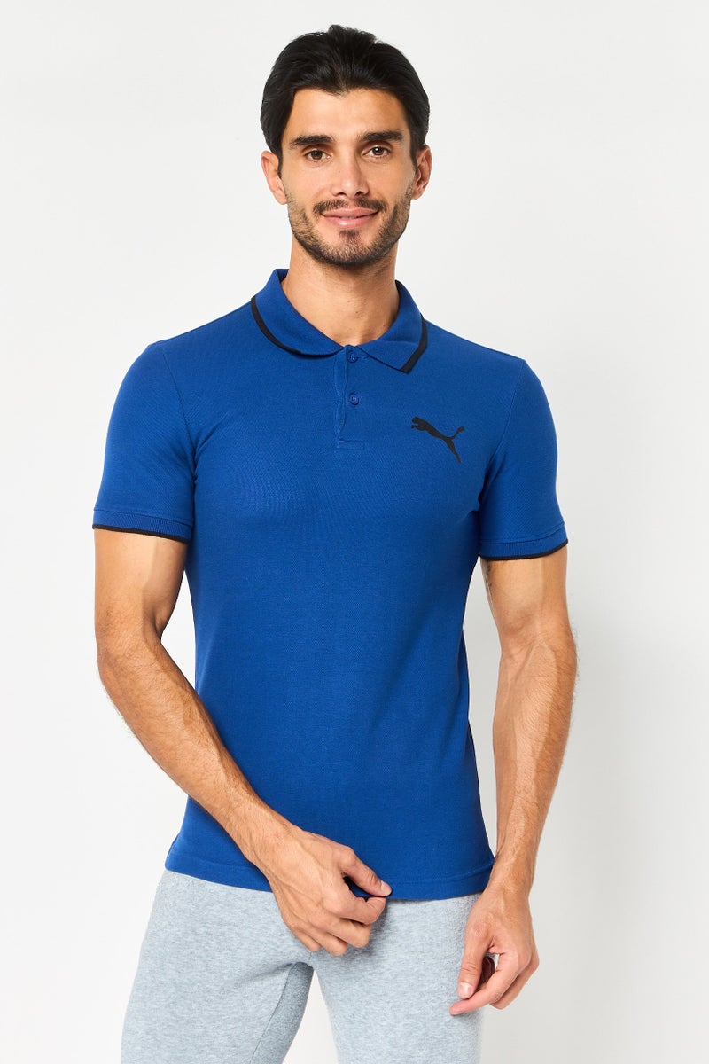 PUMA Men Slim Fit Short Sleeve Outdoor Polo Shirt, Blue - Image 1