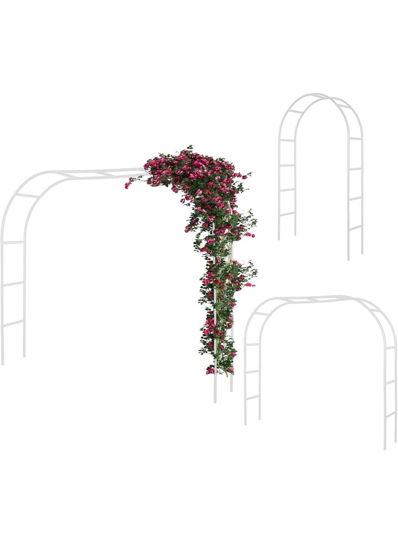 RATSAW 7.9Ft Metal Garden Arch, Metal Pergola Arbor Feet High Garden Trellis for Climbing Plants, Outdoor Wedding Garden Arch Bridal Party Decoration, Assemble Freely - Image 1