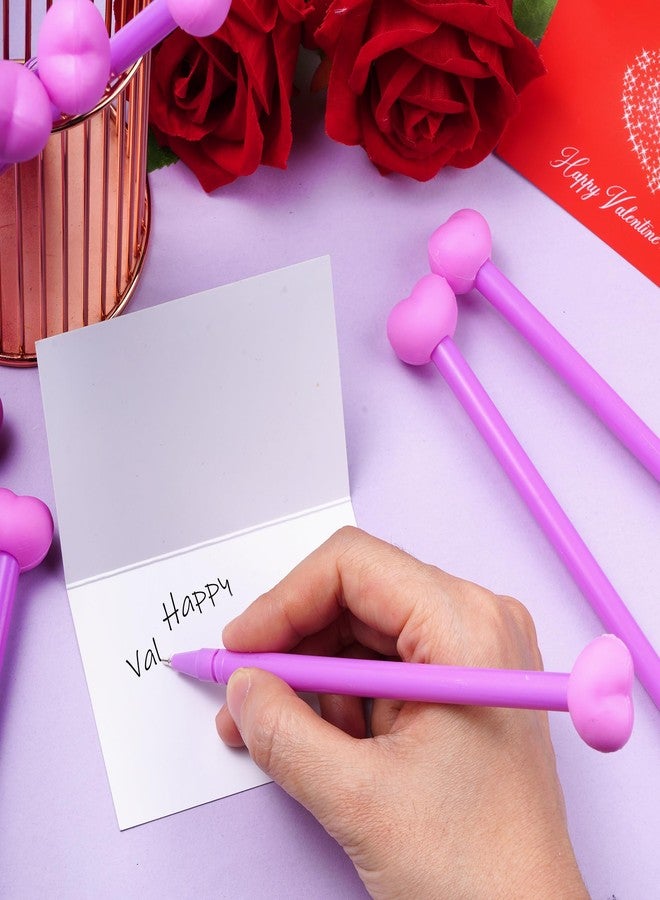 jiebor 30Pcs Valentines Day Pens Heart Shaped Gel Pens Novelty Pens Black Ink Bulk Valentines Day Gifts for Nurses Women Adults Teacher Classroom Office School Supplies (Red) - Image 4
