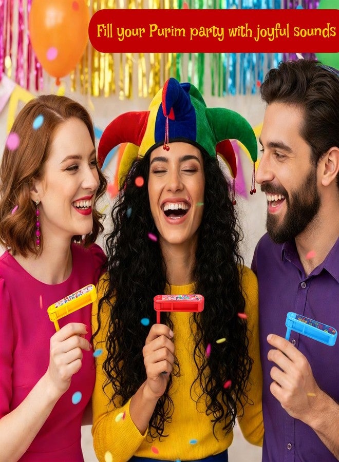 Lukmaa 16 Pcs Traditional Purim Gragger Novelty Purim Gragger Noisemaker Metallic Noisemaker Holiday Noise Makers for New Years Celebration Supply(Cute) - Image 4
