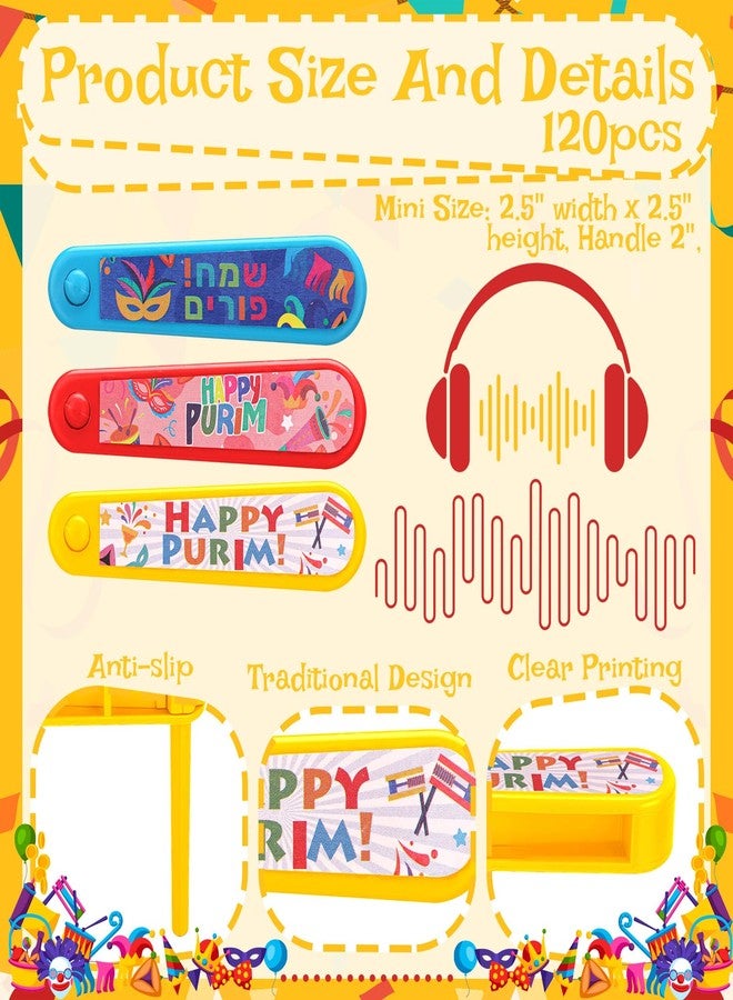 Lukmaa 16 Pcs Traditional Purim Gragger Novelty Purim Gragger Noisemaker Metallic Noisemaker Holiday Noise Makers for New Years Celebration Supply(Cute) - Image 3
