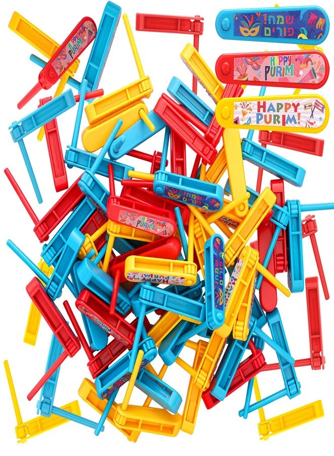 Lukmaa 16 Pcs Traditional Purim Gragger Novelty Purim Gragger Noisemaker Metallic Noisemaker Holiday Noise Makers for New Years Celebration Supply(Cute) - Image 1
