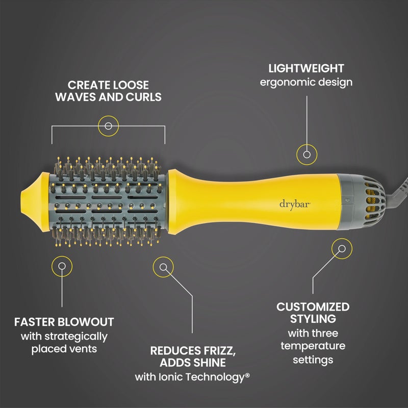 Drybar The Single Shot Round Blow-Dryer Brush â€“ Smooth, Shiny Hair with Volume and Less Frizz â€“ Salon Styling Brush for Faster Blowouts - Image 4