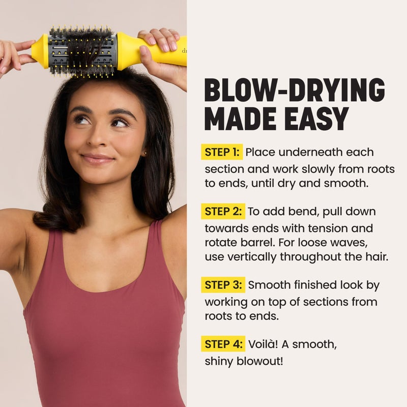 Drybar The Single Shot Round Blow-Dryer Brush â€“ Smooth, Shiny Hair with Volume and Less Frizz â€“ Salon Styling Brush for Faster Blowouts - Image 5