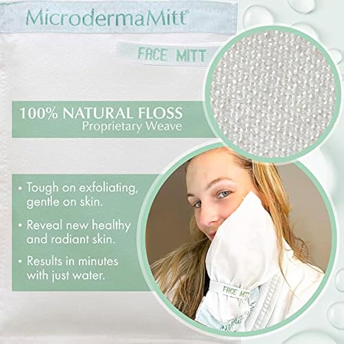 MicrodermaMitt Deep Exfoliating Mitt Scrub for Face, Lips & Neck - Dead Skin & Blackheads Remover - Gentle Facial Scrubber - Exfoliator Glove for Shower - Women Skin Care - Image 2
