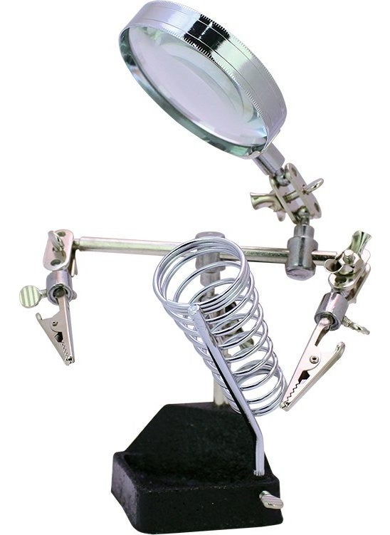 Powermaster Magnifying Soldering Iron Stand 3 Position Soldering Holder Arm 3rd Hand Circuit Holder Magnifying Soldering Stand