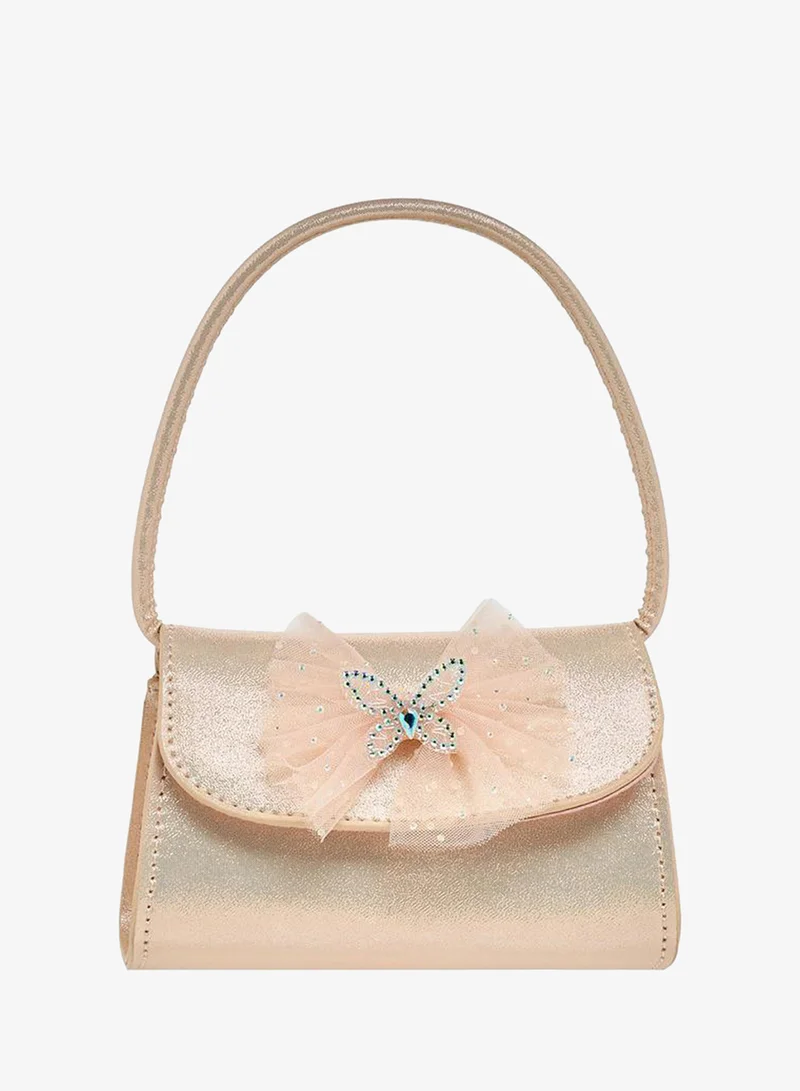 Handbag with Embellished Bow